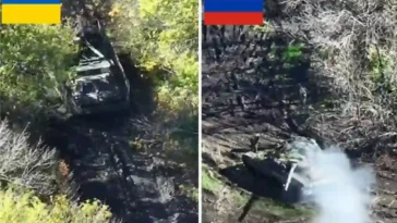 شاهد مدرعة أوكرانية من طراز BTR-4 Bucephalus IFV تدمر دبابة روسية من طراز T-80BV