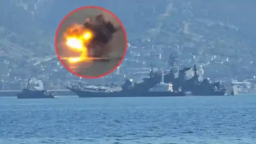 أوكرانيا تُغرق سفينة الإنزال الروسية Olenegorsky Gornyk (فيديو)