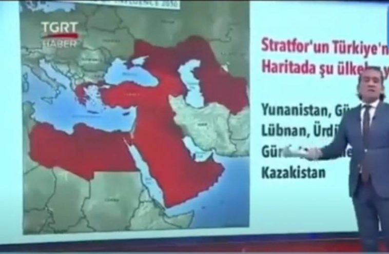 خريطة للنفوذ التركي المتوقع بحلول 2050 تشمل غالبية الدول العربية وتستثني إسرائيل تثير جدلاً واسعاً