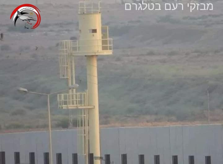 صورة لأحد الأبراج التي أقامتها مصر على كامل الحدود مع إسرائيل تبعد عن بعضها البعض مسافة 500 متر