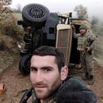 قوات أرمنية رفضت الإنسحاب من إقليم قره باغ تقوم بإعطاب مدرعة أذربيجانية من طراز Sandcat MRAP إسرائيلية الصنع