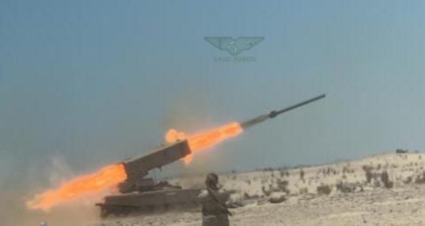 أول ظهور لراجمة اللهب TOS-1A السعودية في أول استخدام قتالي لها في اليمن