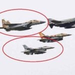 شاهد تحليق مقاتلات F-15I إسرائيلية مع طائرة مقاتلة من طراز F-16 تابعة لسلاح الجو الإماراتي