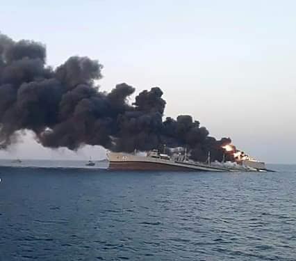 البحرية الإيرانية تفقد اليوم أكبر سفينة في ترسانتها وأكثرها قيمة