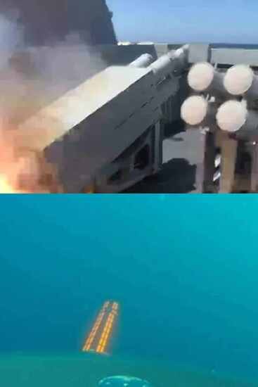 قطع بحرية مصرية مشاركة في مناورة "قادر 2021" تُطلق قذائف بحرية ضد أهداف استطاعت إصابتها بدقة عالية