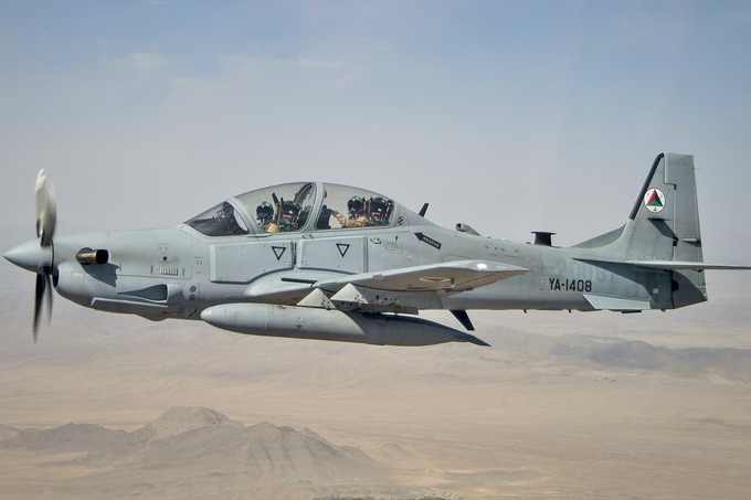 إصطدام مقاتلة MiG-29 أوزبكية مع Super Tucano أفغانية على الحدود