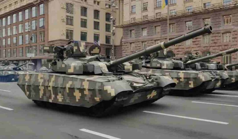 تعطل دبابة أوبلوت الأوكرانية الجديدة في استعراض تجريبي