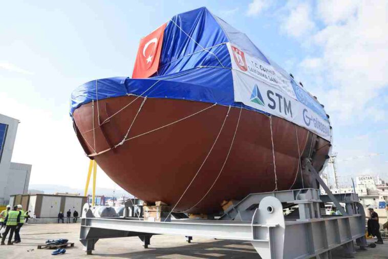 شركة STM التركية لصناعة السفن والغواصات تعلن تسليم أعقد جزء من الغواصة وهو Section 50 أو الجزء الأمامي من الغواصة