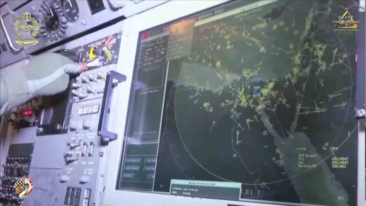 لقطة مميزة توضح مدى رصد رادار طائرة الإنذار المبكر المصرية E-2C Hawkeye