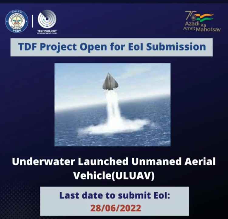 الهند تكشف عن تطوير مركبة جوية بدون طيار تطلق تحت الماء (ULUAV)