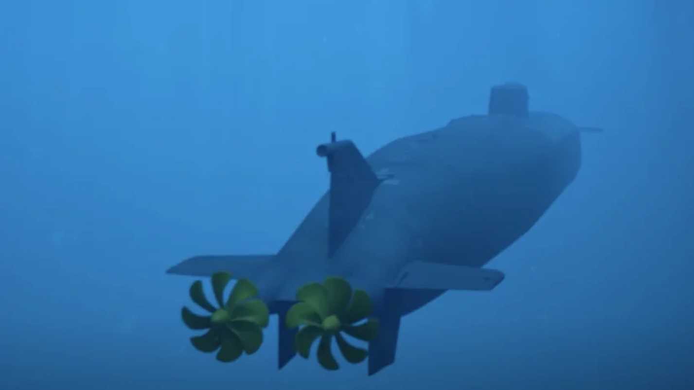 صورة محاكية لغواصة نووية غير مأهولة من طراز بوسيدون
