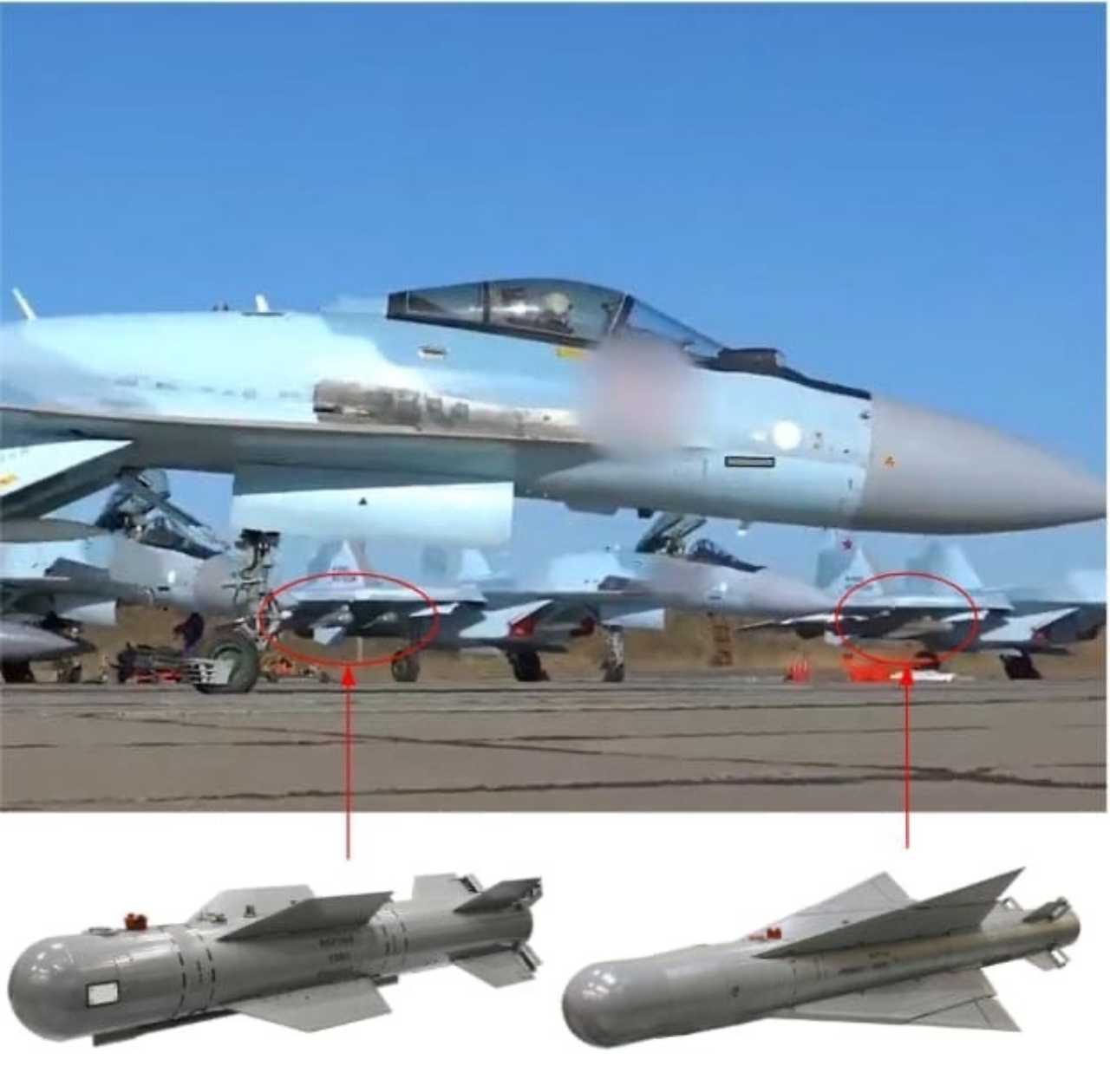 ظهور القنابل الإنزلاقية الروسية UPAB-500B و UPAB-1500B على مقاتلات سو-35 في أوكرانيا